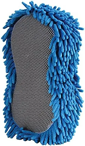 Star brite Microfiber Reggae Sponge - Blue, Dual-Sided Scrubbing & Dusting