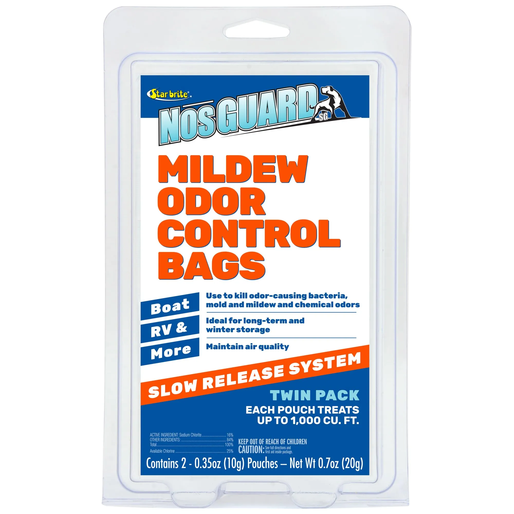 STAR BRITE NosGuard SG Mildew Odor Control Bags - Slow-Release System