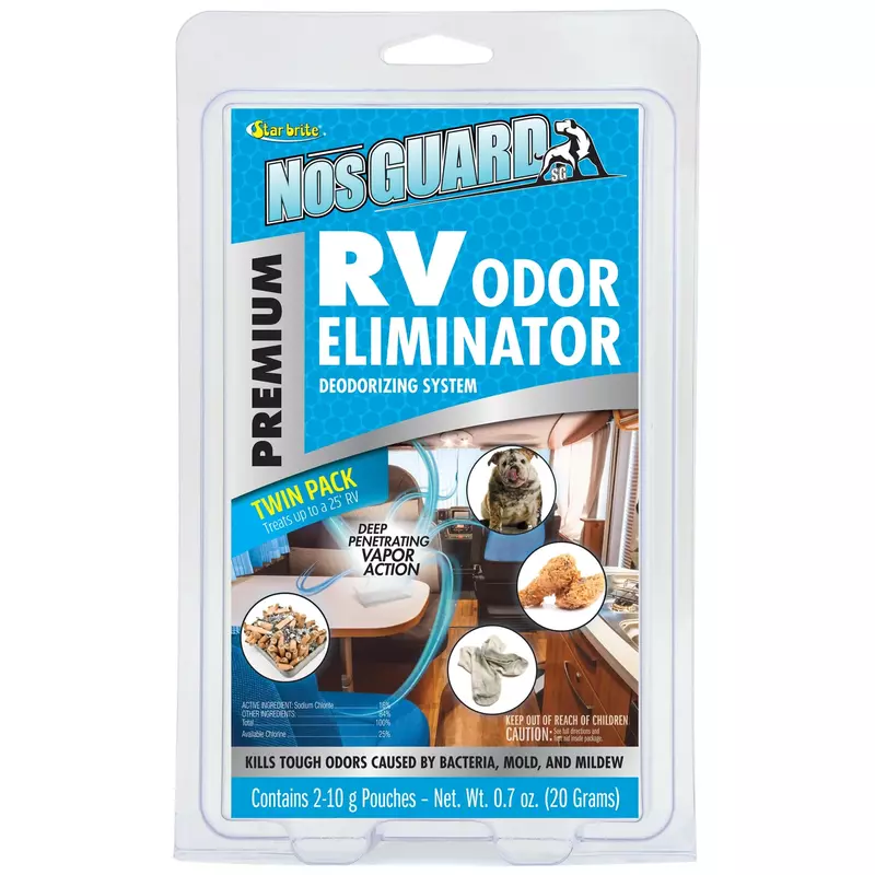 STAR BRITE NosGUARD SG RV Odor Eliminator – Deep Penetrating Vapor System, Twin Pack 10G (079950)