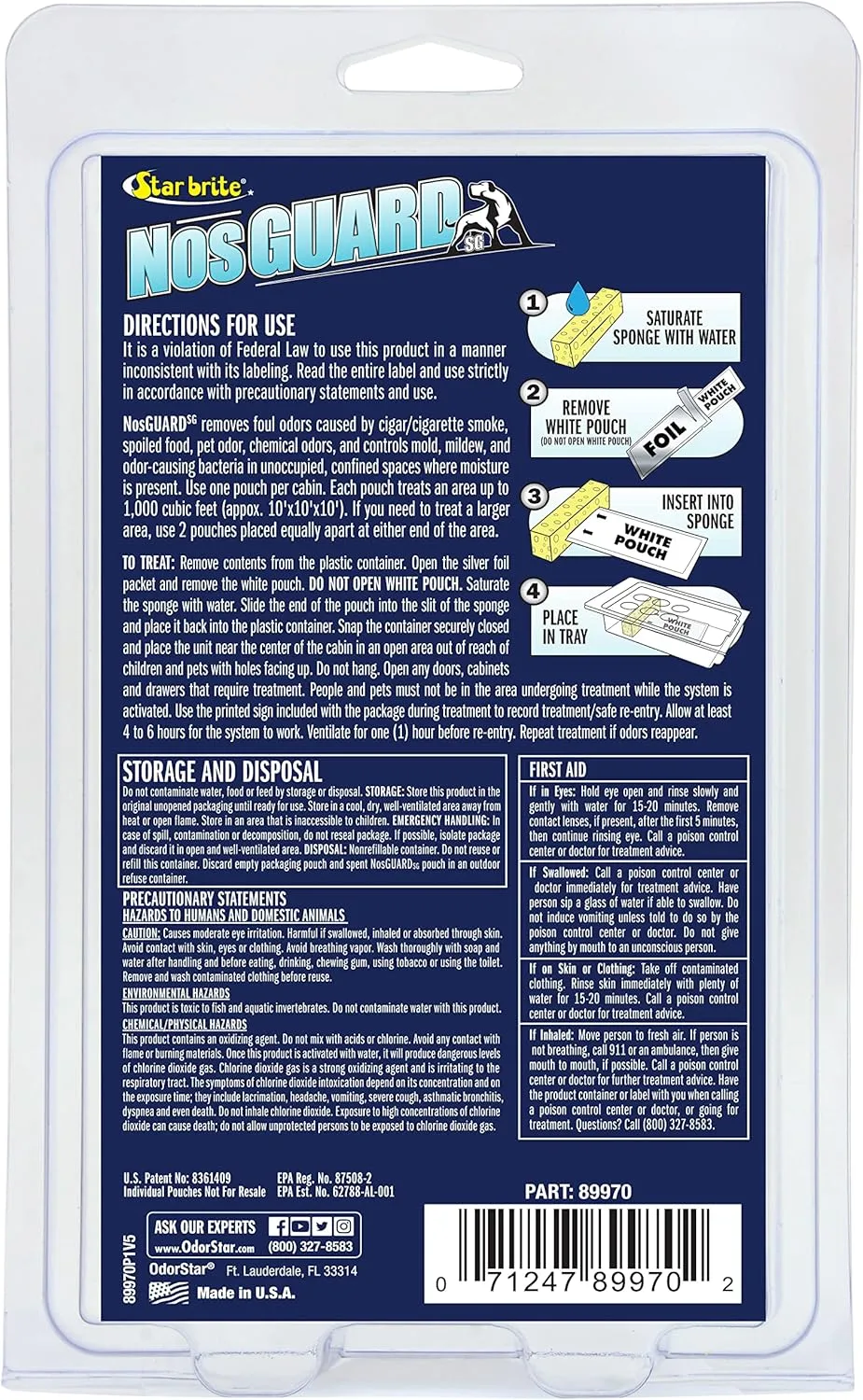 STAR BRITE NosGuard SG Mildew Odor Control Bags - Slow-Release System
