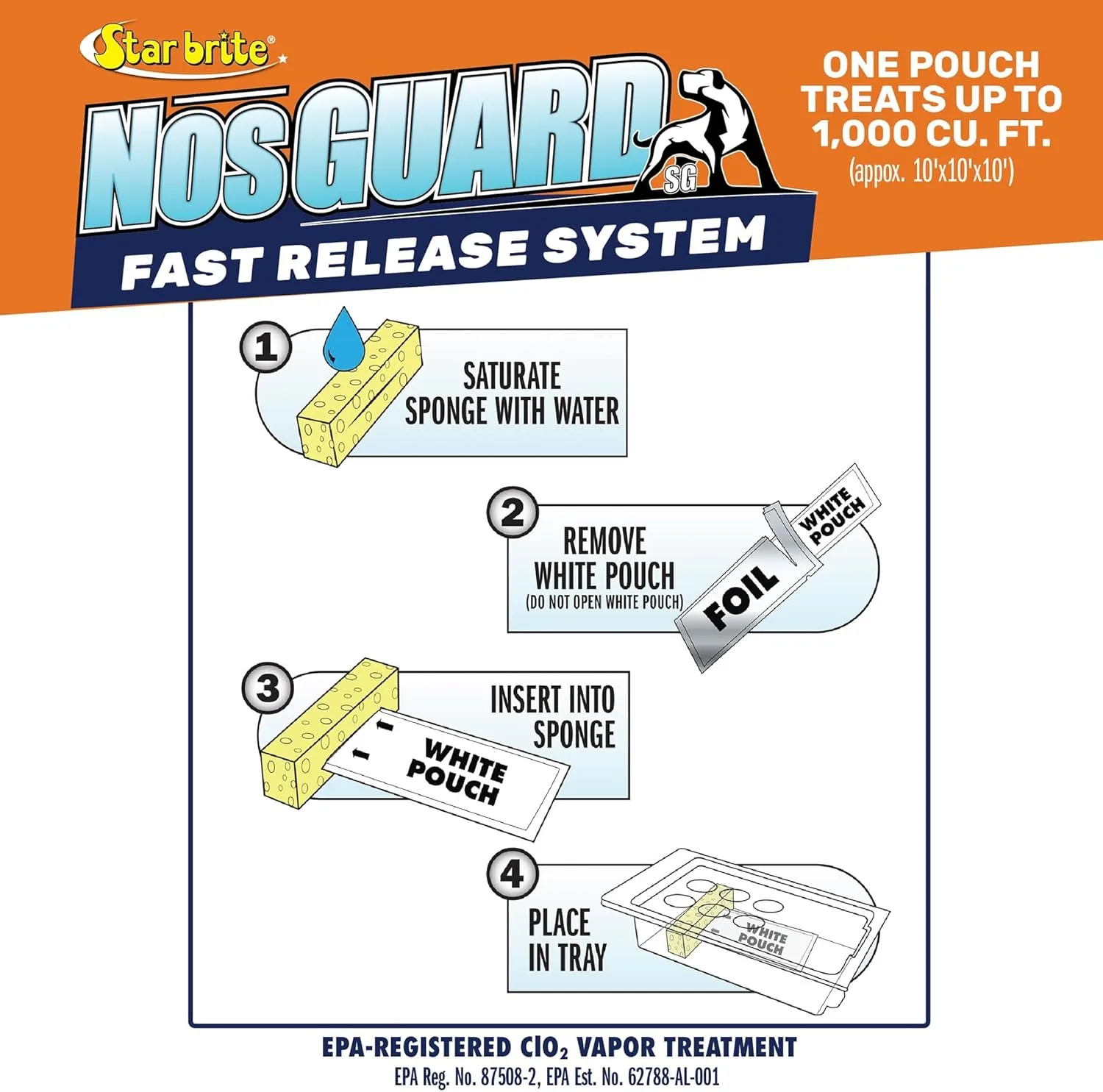 STAR BRITE NosGuard SG Mildew Odor Control Bags - Slow-Release System