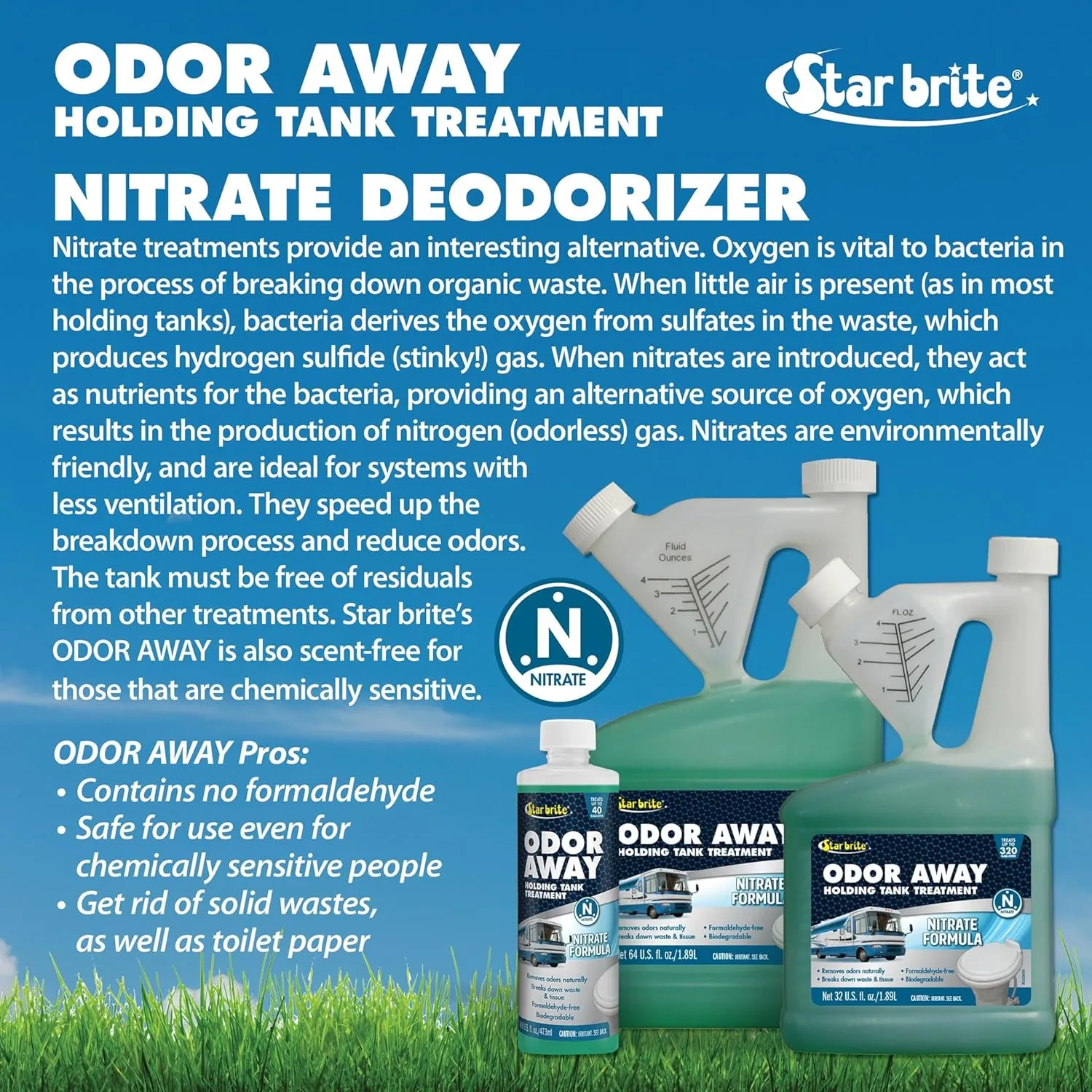 STAR BRITE Odor Away Holding Tank Treatment - Nitrate Formula