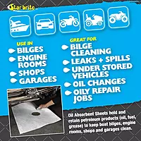 STAR BRITE High-Efficiency Oil Absorbent Sheets - 15 x 19 in, 5-Pack