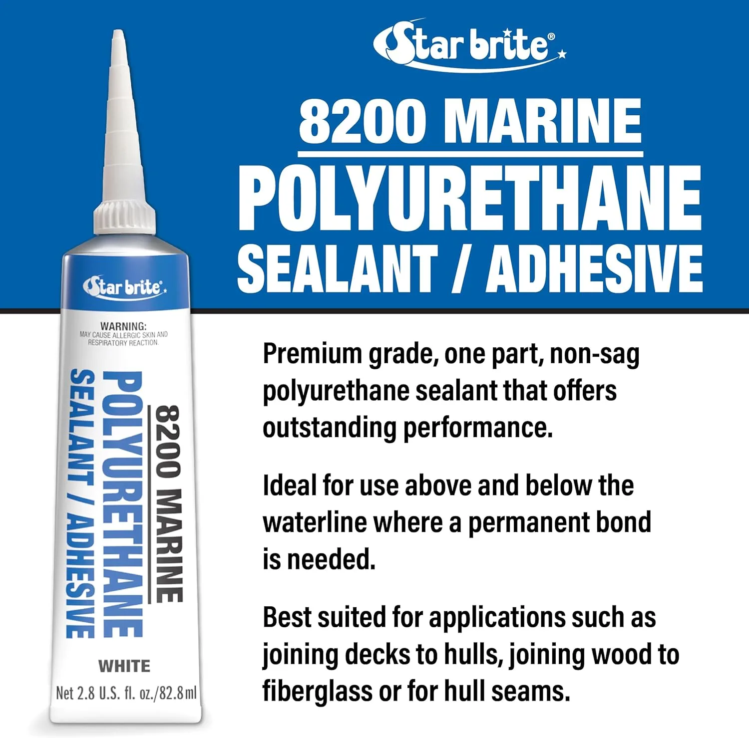 STAR BRITE Polyurethane White Sealant 2.8 oz