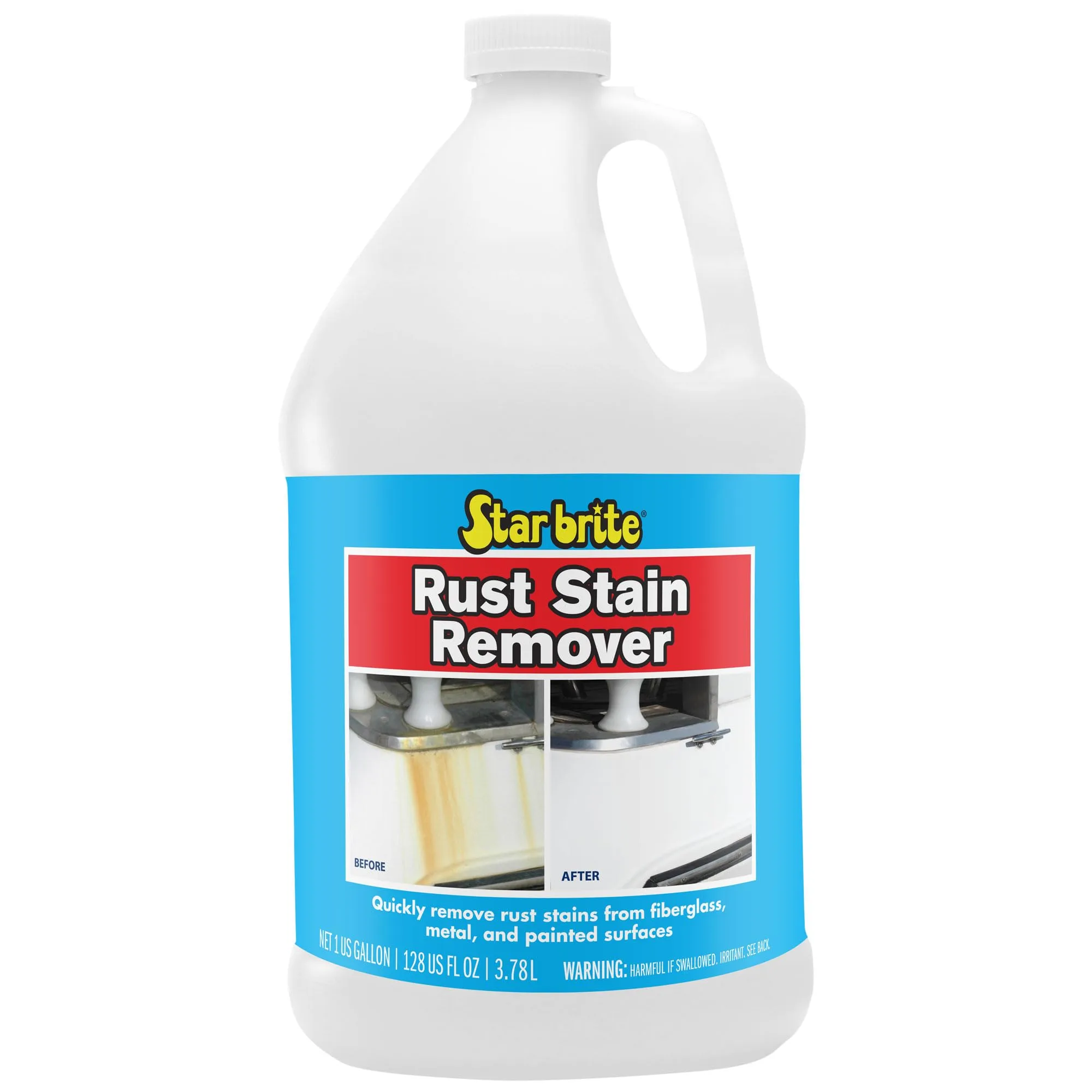 Star brite Rust Stain Remover - 1 Gallon (128 oz) for Fiberglass, Vinyl, Metal