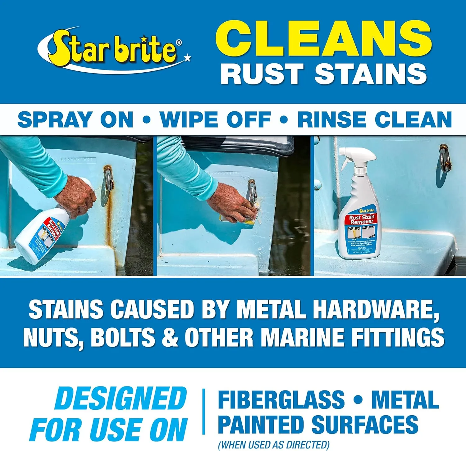 STAR BRITE Rust Stain Remover Spray, 22 oz (089222P)