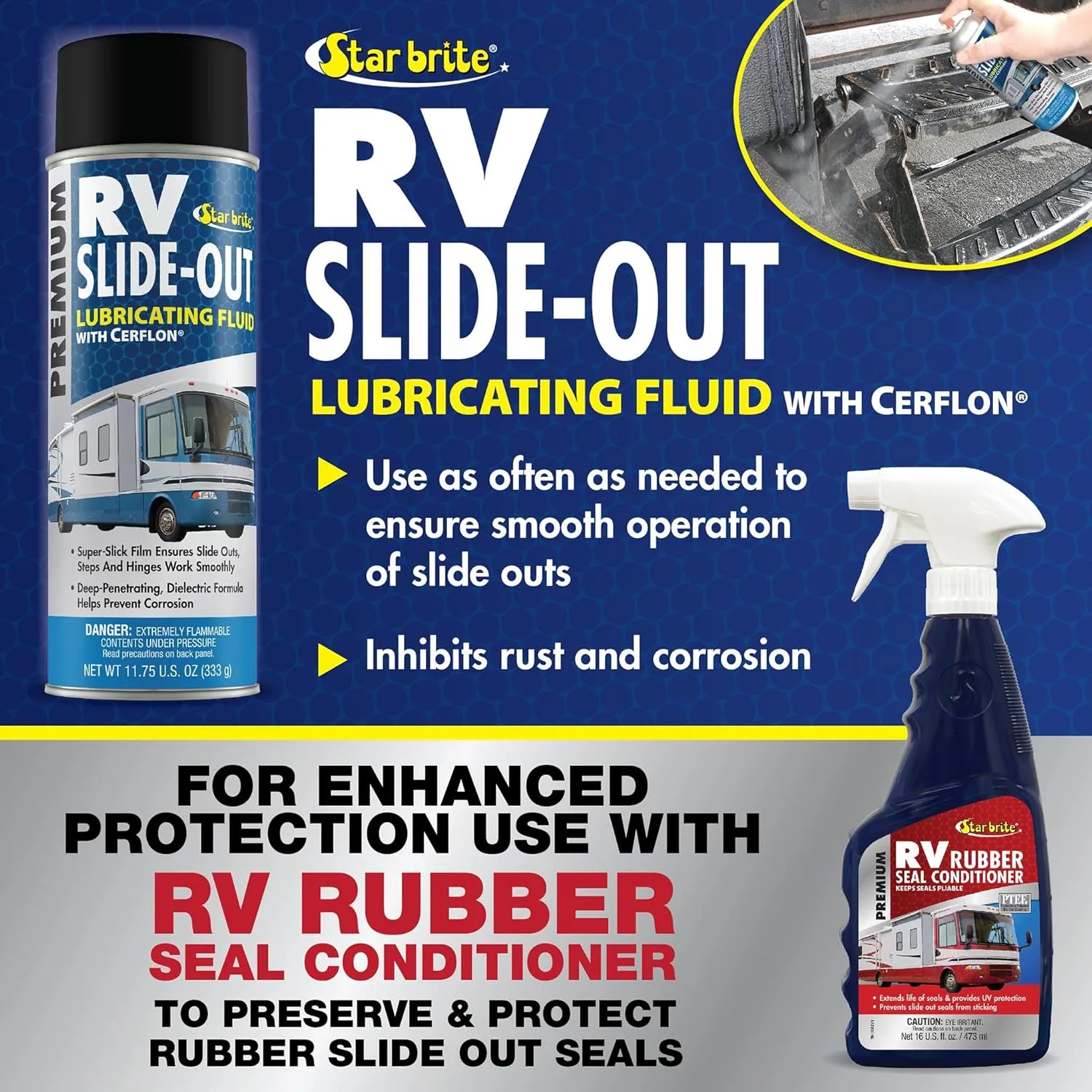 STAR BRITE RV Slide-Out Lubricating Fluid with Cerflon - Ultra-Slick Spray (078212)