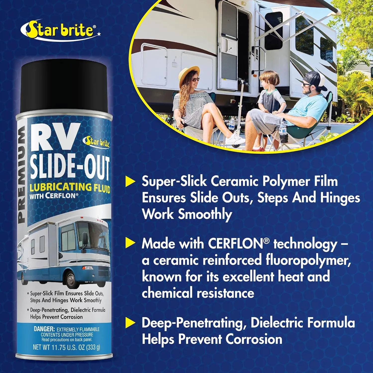 STAR BRITE RV Slide-Out Lubricating Fluid with Cerflon - Ultra-Slick Spray (078212)