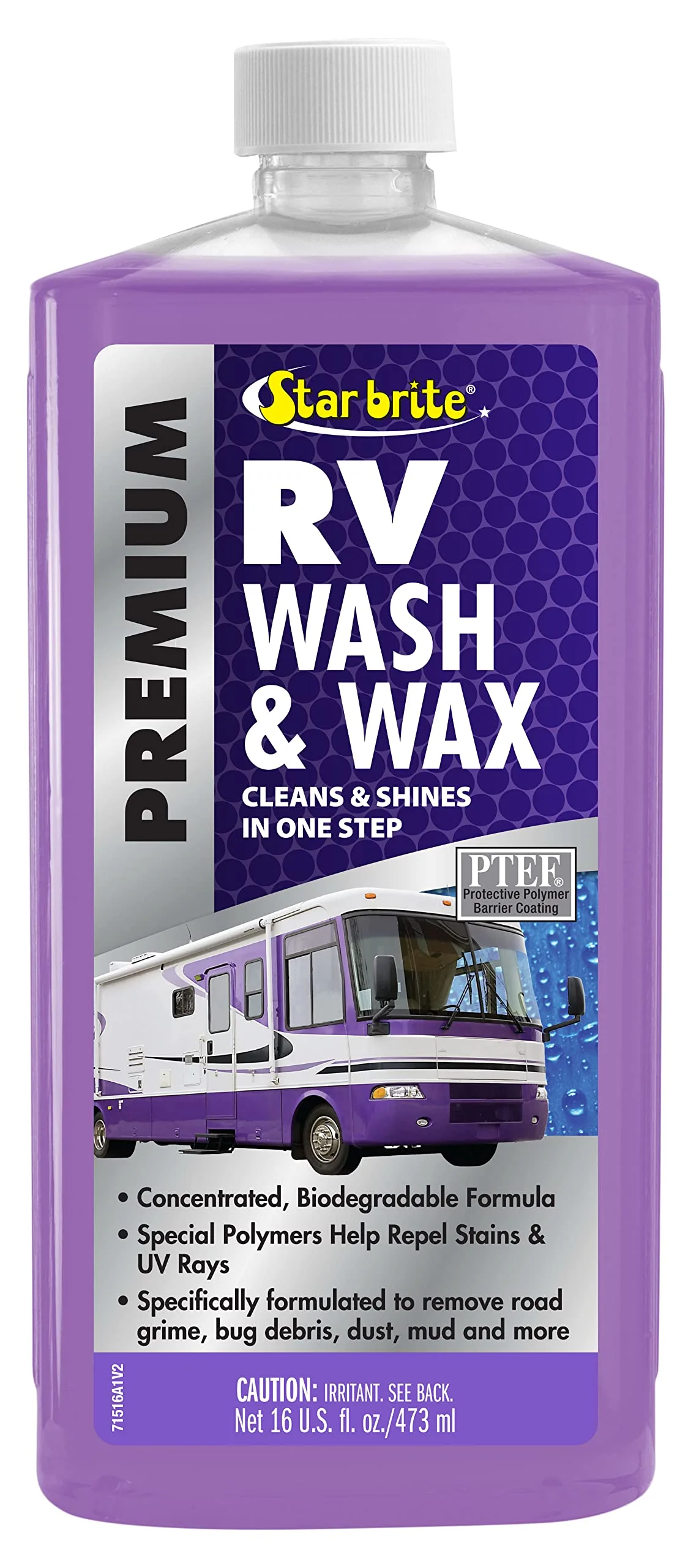 STAR BRITE RV Wash & Wax One-Step Concentrated Cleaner with PTEF