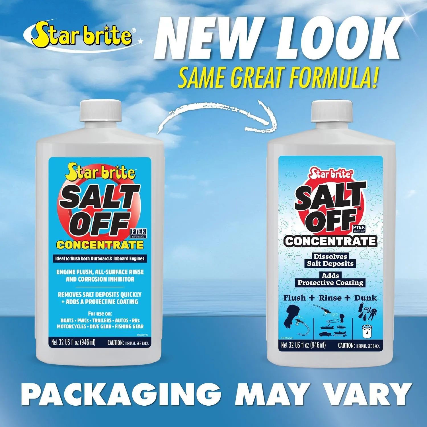 STAR BRITE Salt Off Kit – Applicator & 32 OZ Concentrate for Marine Engine Flush & Salt Removal on Boats, Trailers, Fishing Gear, Dive Equipment, and More 32 OZ Kit 32 Fl Oz (Pack of 1)