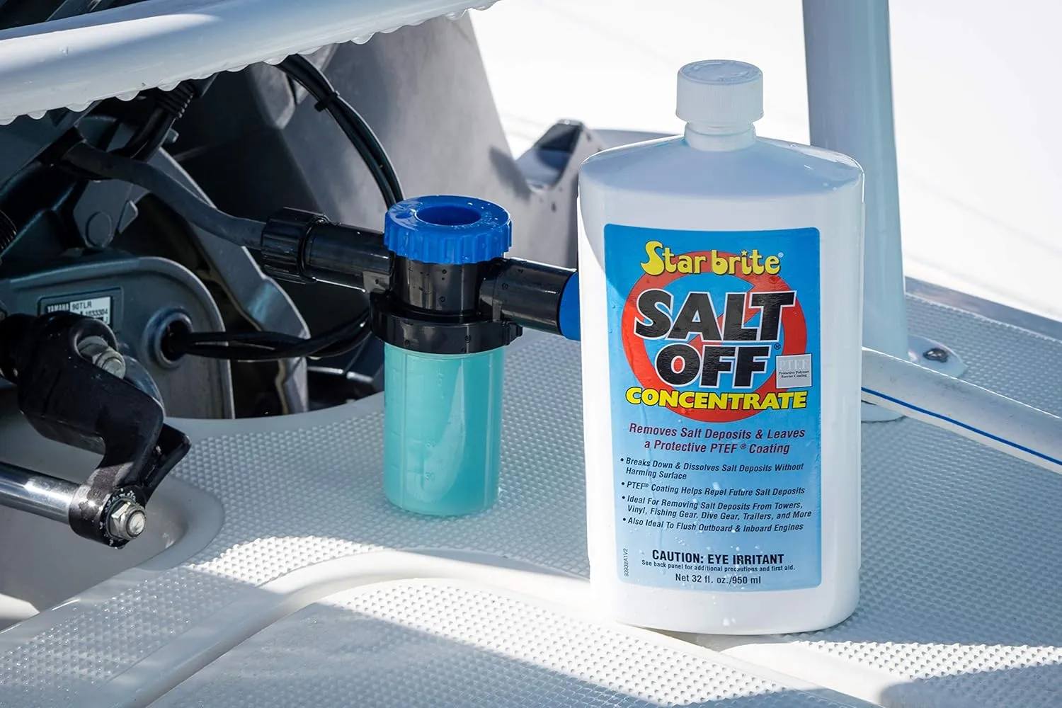 STAR BRITE Salt Off Kit – Applicator & 32 OZ Concentrate for Marine Engine Flush & Salt Removal on Boats, Trailers, Fishing Gear, Dive Equipment, and More 32 OZ Kit 32 Fl Oz (Pack of 1)