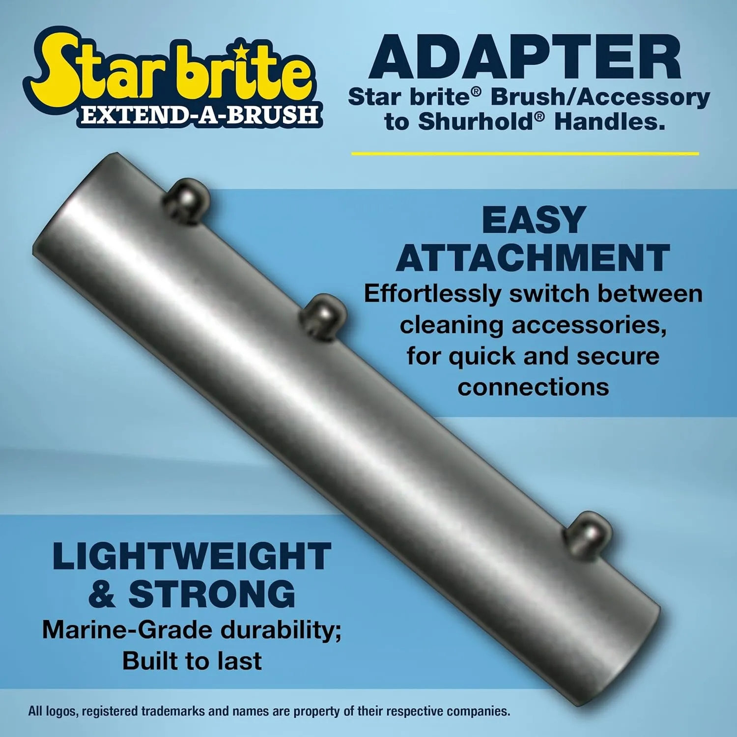 Star Brite Brush & Handle Adapters for Shurhold & Threaded Attachments Shurhold Handle to Star Brite Attachment