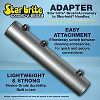 Star Brite Brush & Handle Adapters for Shurhold & Threaded Attachments Shurhold Handle to Star Brite Attachment