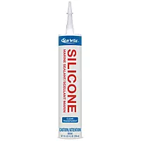 STAR BRITE Marine Silicone Sealant - Clear 10.1 Oz - Waterproof, Durable, UV Resistant, for Fiberglass, Metal, Wood, Glass, Ceramic & More (082122)