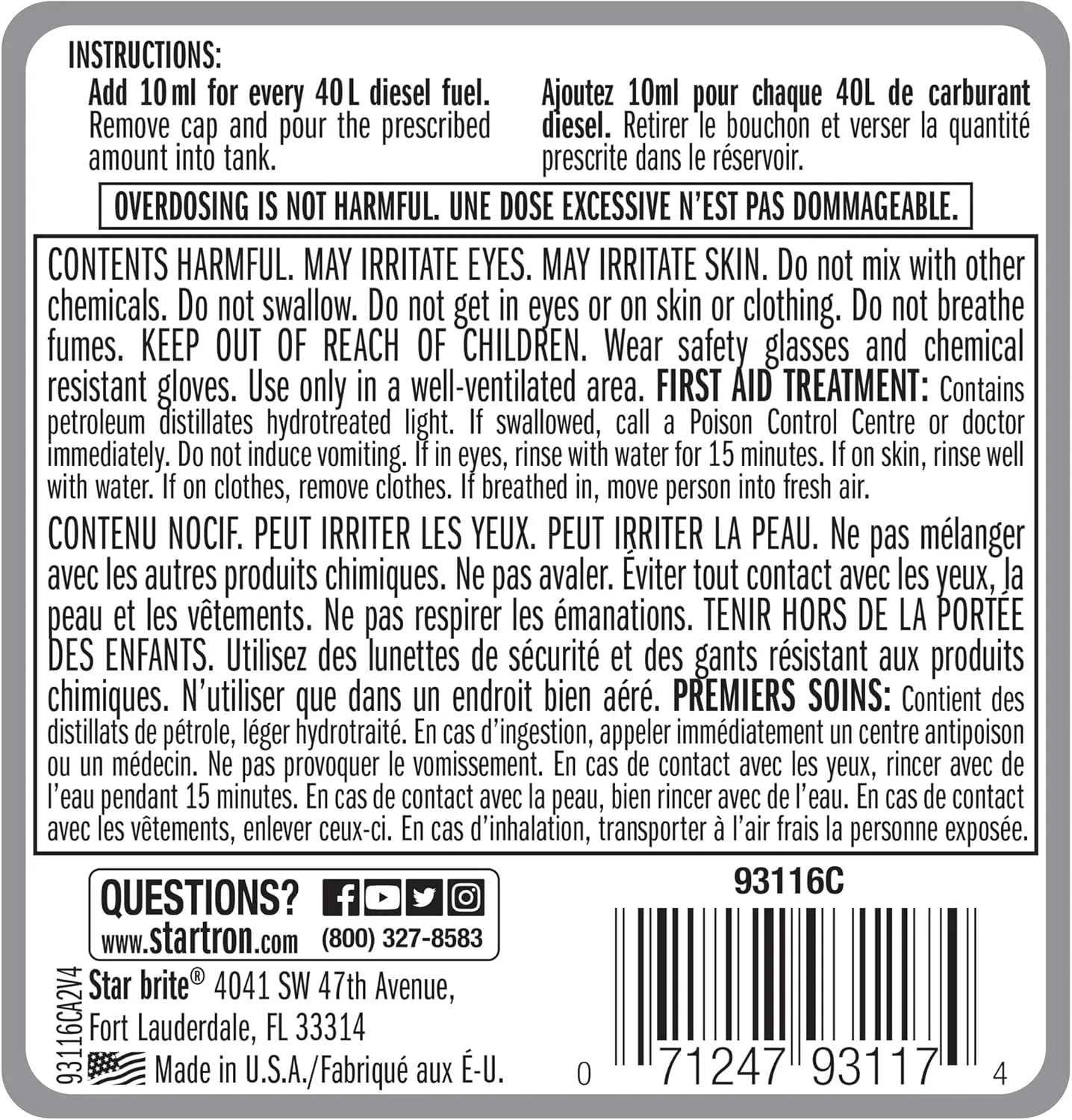 STAR BRITE Tron Diesel Additive 16-Ounce Treats 512-Gallonlons