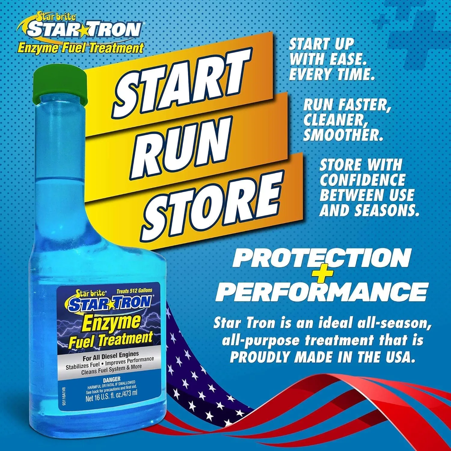 STAR BRITE Star Tron Enzyme Fuel Treatment - Automotive Diesel Formula - 8 oz (14408)