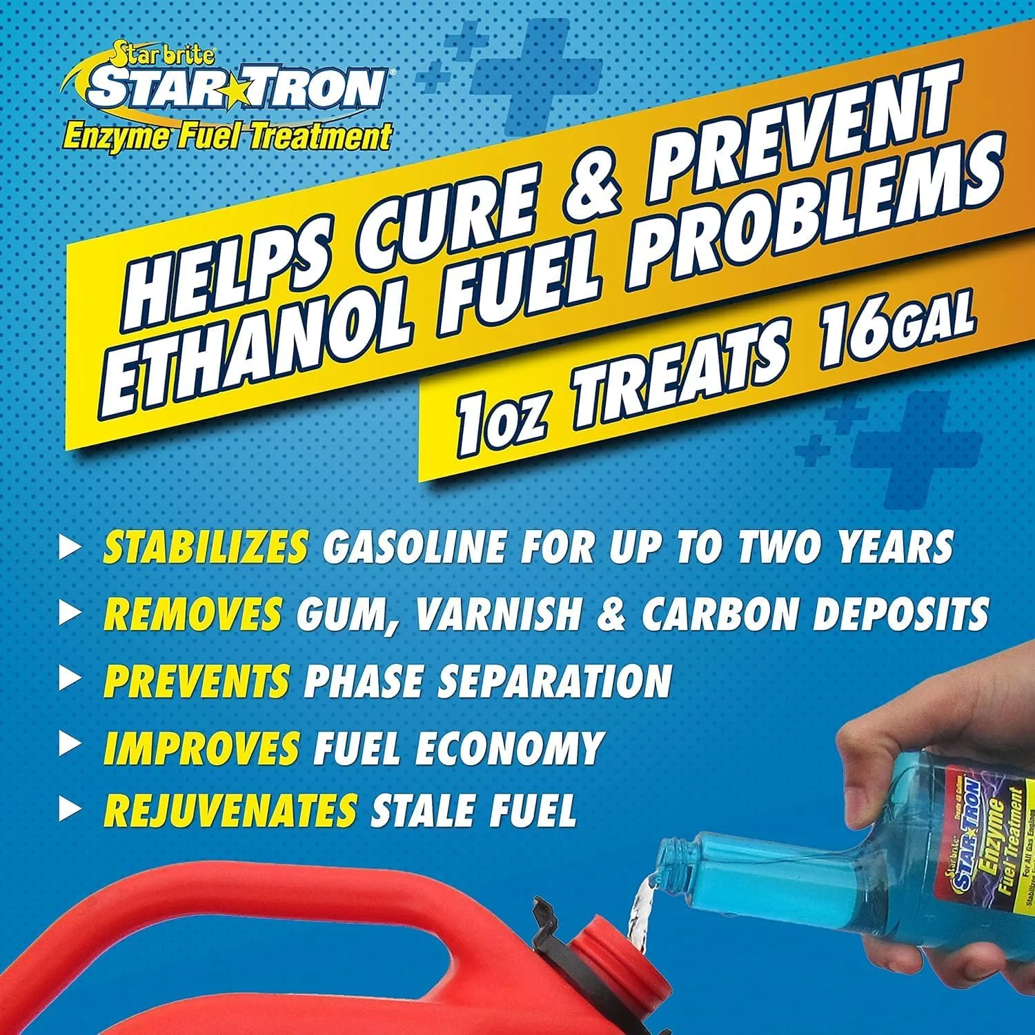 Star Tron Enzyme Fuel Treatment Gas Additive 1 Liter Treats 2000 Liters