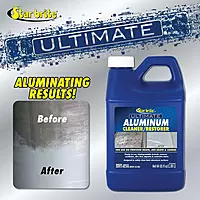 STAR BRITE 87764 Ultimate Aluminum Cleaner & Restorer - Safely Clean Pontoon Boats, Jon Boats & Canoes, 64 oz. 64 Oz (With Sprayer)