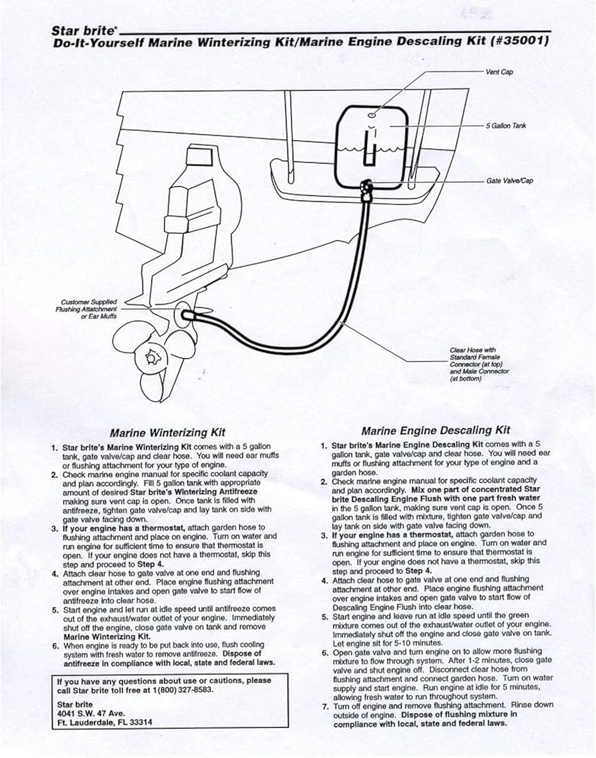 STAR BRITE Do-It-Yourself Winterizing/Engine Descaling Kit