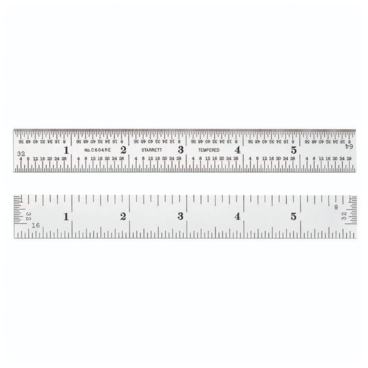 Starrett Spring Tempered Steel Rule with Satin Chrome Finish