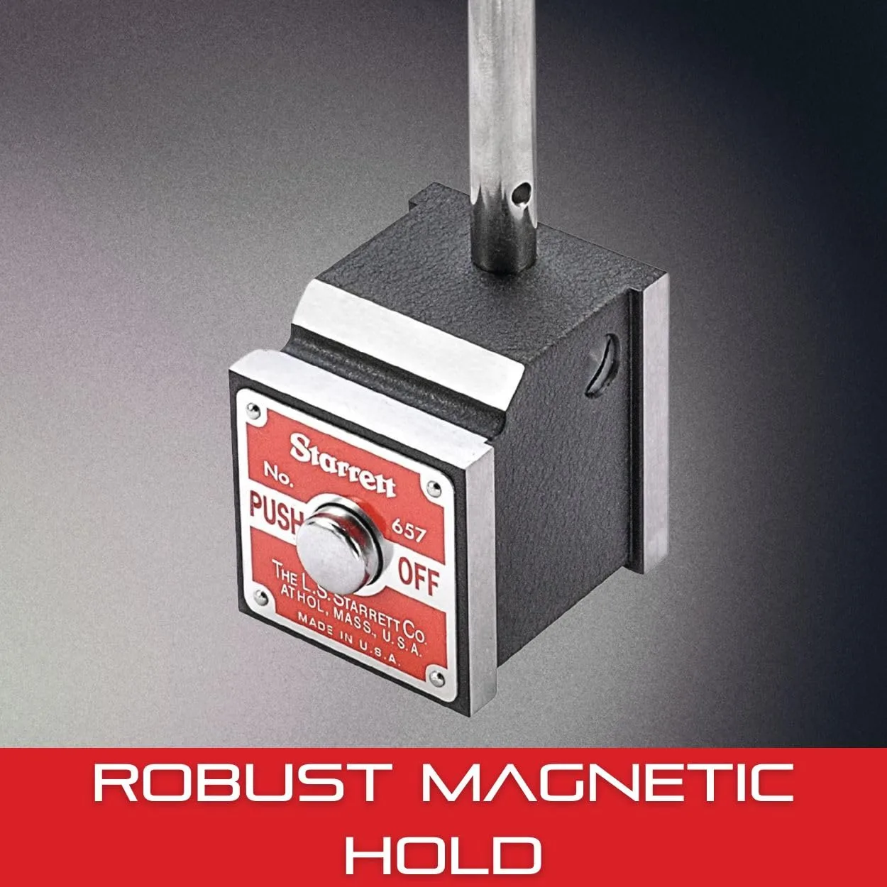 Starrett Magnetic Base Indicator Holder for Test, Back-Plunger, AGD, Dial and Miniature-Dial Indicators - Complete Set
