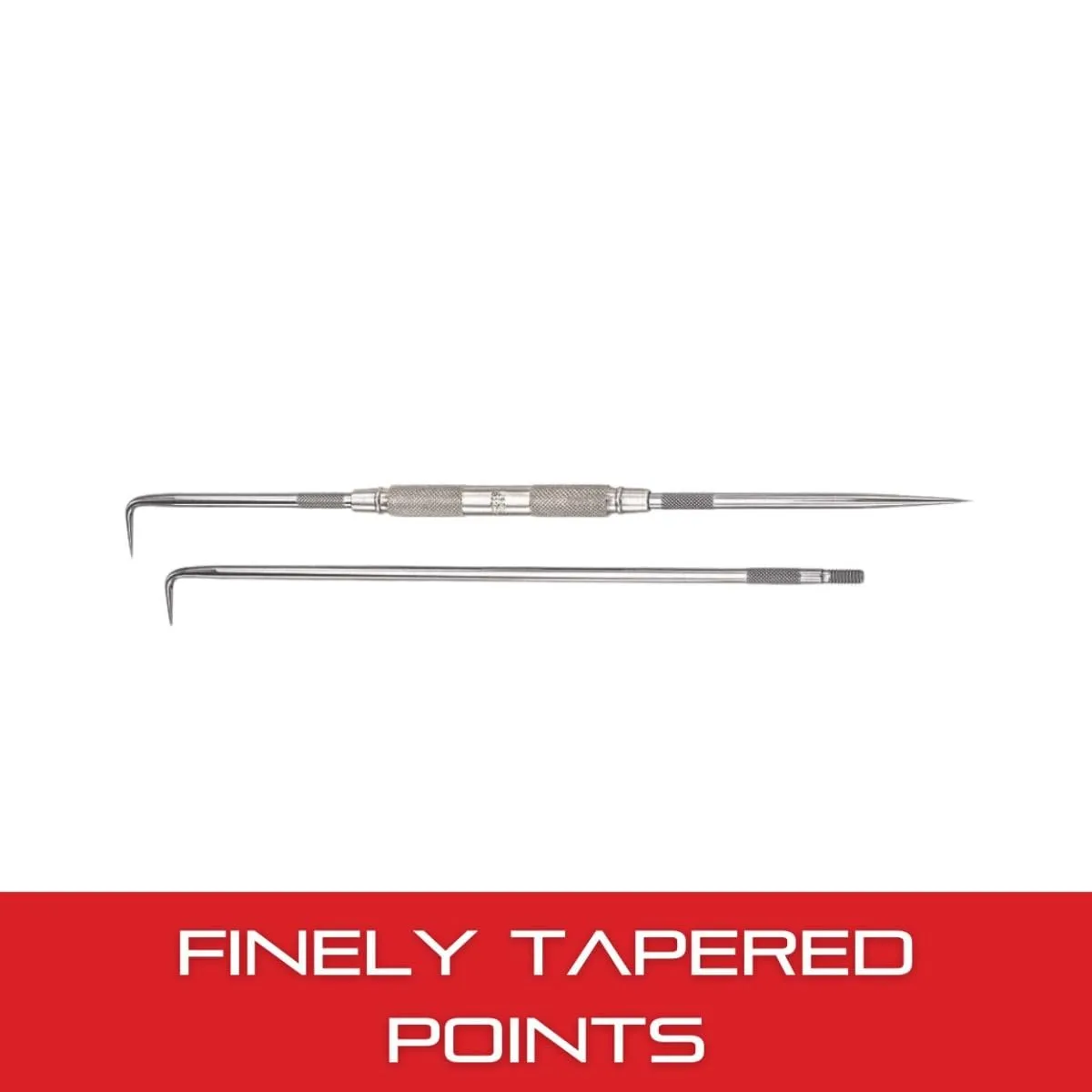 Starrett Improved Scriber with Knurled Grip and Finely Tapered Points- Steel, 9" Point Length, 1 Straight