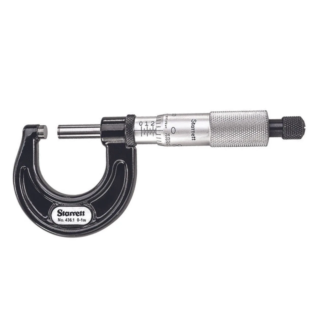 Starrett Outside Micrometer with One-Piece Spindle, Satin Chrome Finish and Advanced Sleeve Design