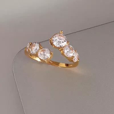 Diamond Stars Open Ring