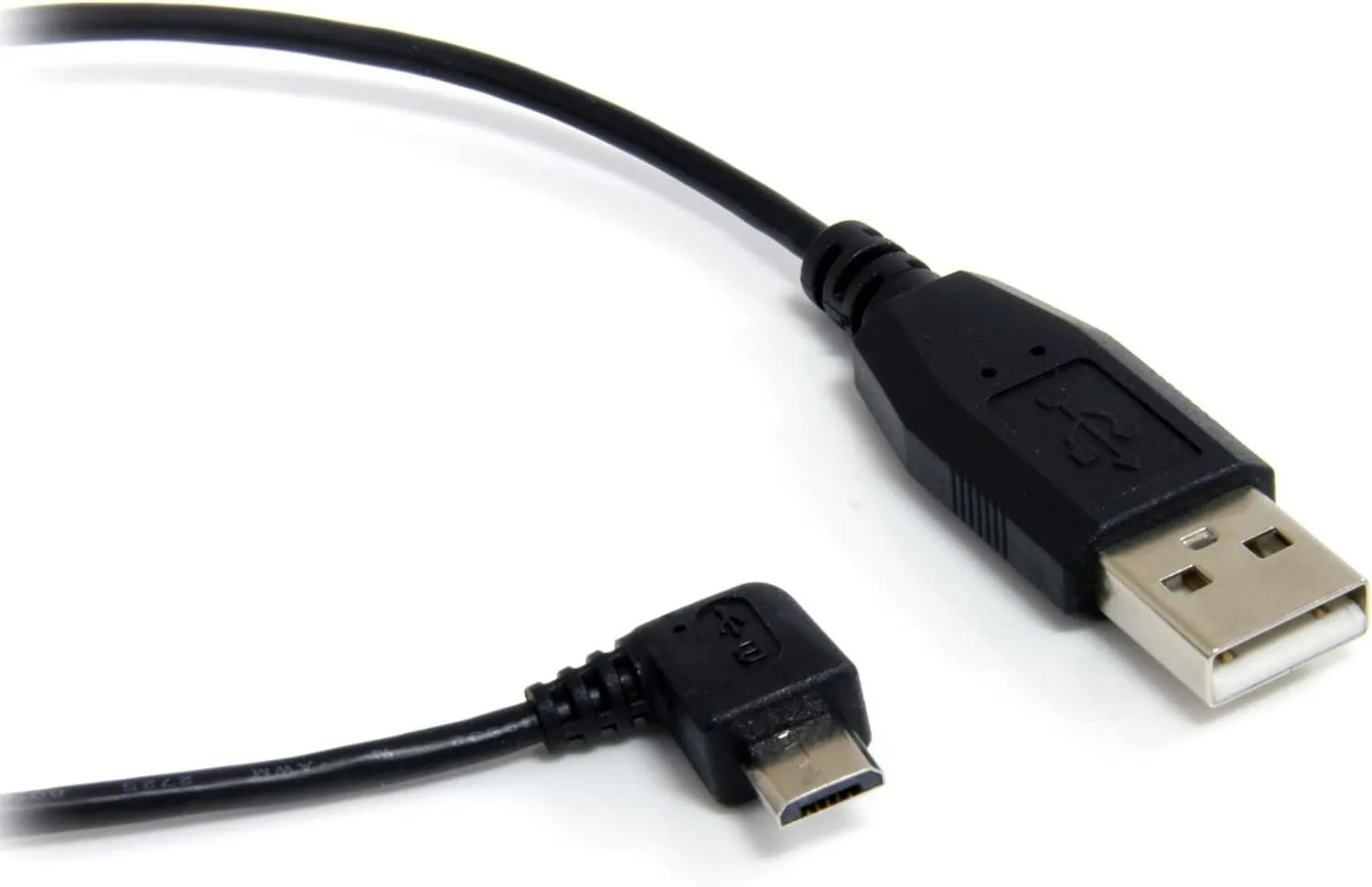 StarTech.com 3 ft / 91cm Micro USB Cable - A to Right Angle Micro B - USB Type A - 90 Degree Micro-USB Type B (M)