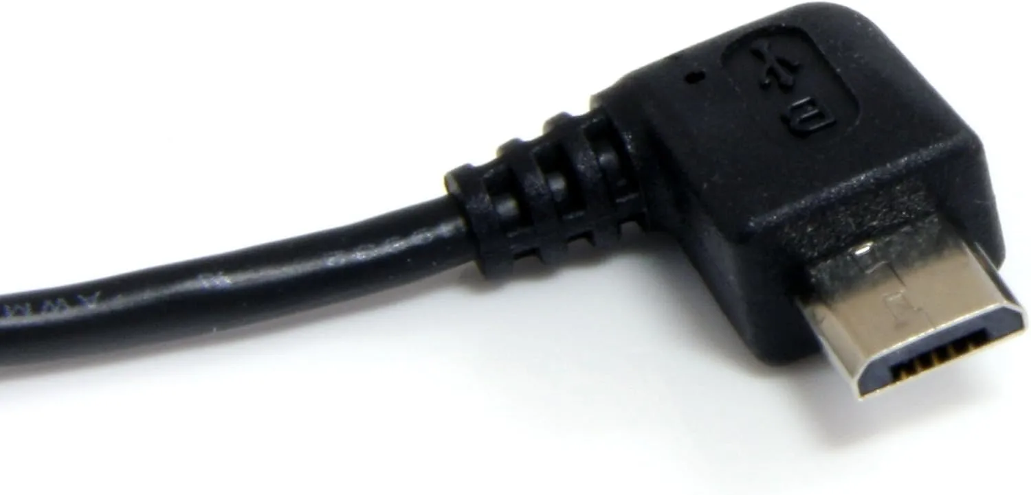 StarTech.com 6 ft. (1.8 m) Right Angle Micro USB Cable - USB 2.0 A to Right Angle Micro B - Black