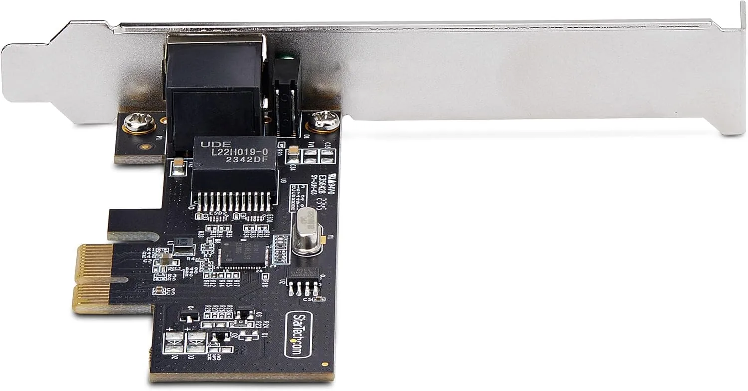 StarTech.com 1-Port 2.5Gbps PCIe Network Card, Computer Network Card, Intel I225-V, Multi-Gigabit Ethernet Interface Card