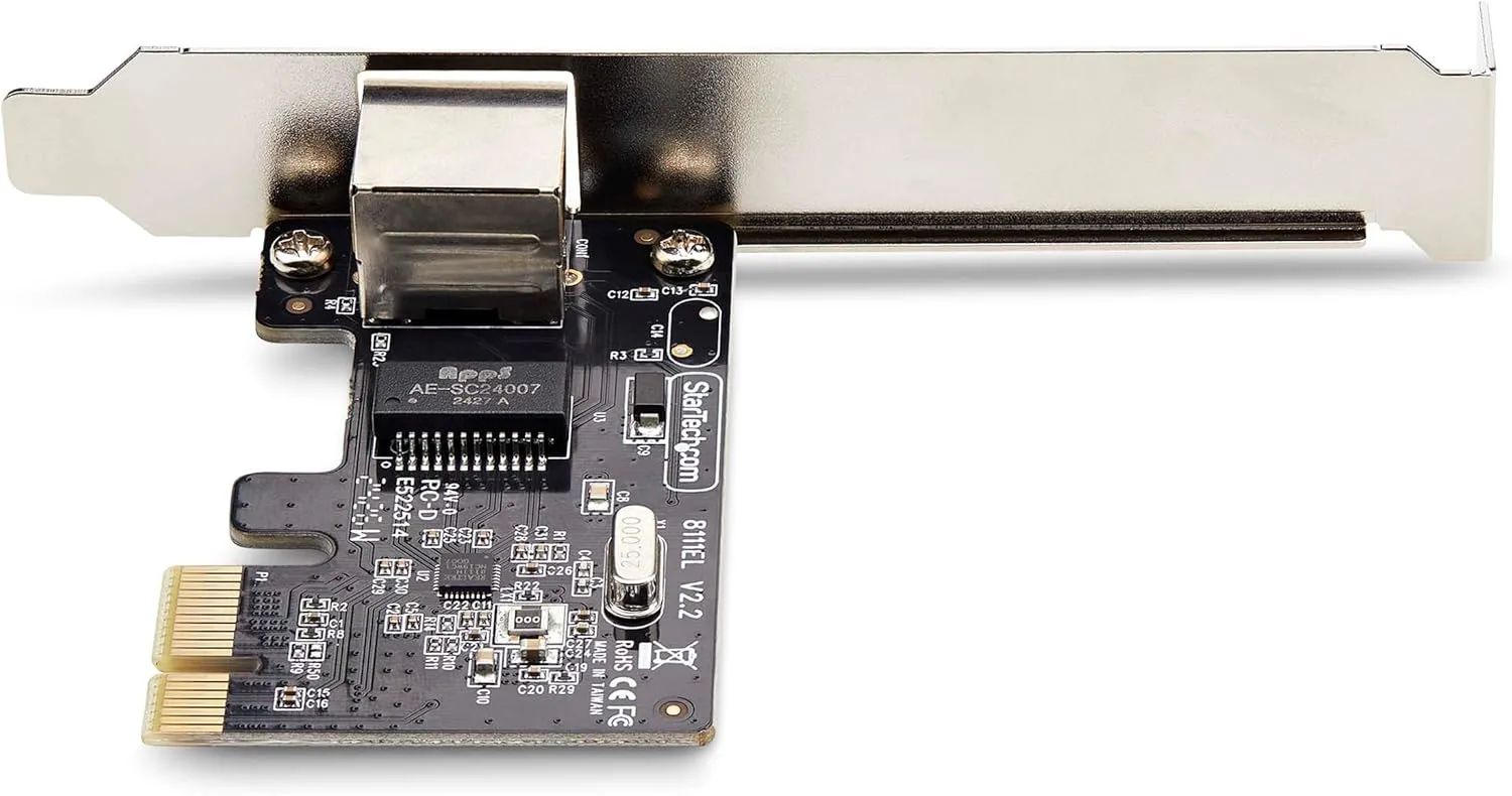 StarTech.com 1-Port Gigabit PCIe Network Adapter Card, PCI Express LAN Card, NIC, Realtek RTL8111H, TAA Compliant