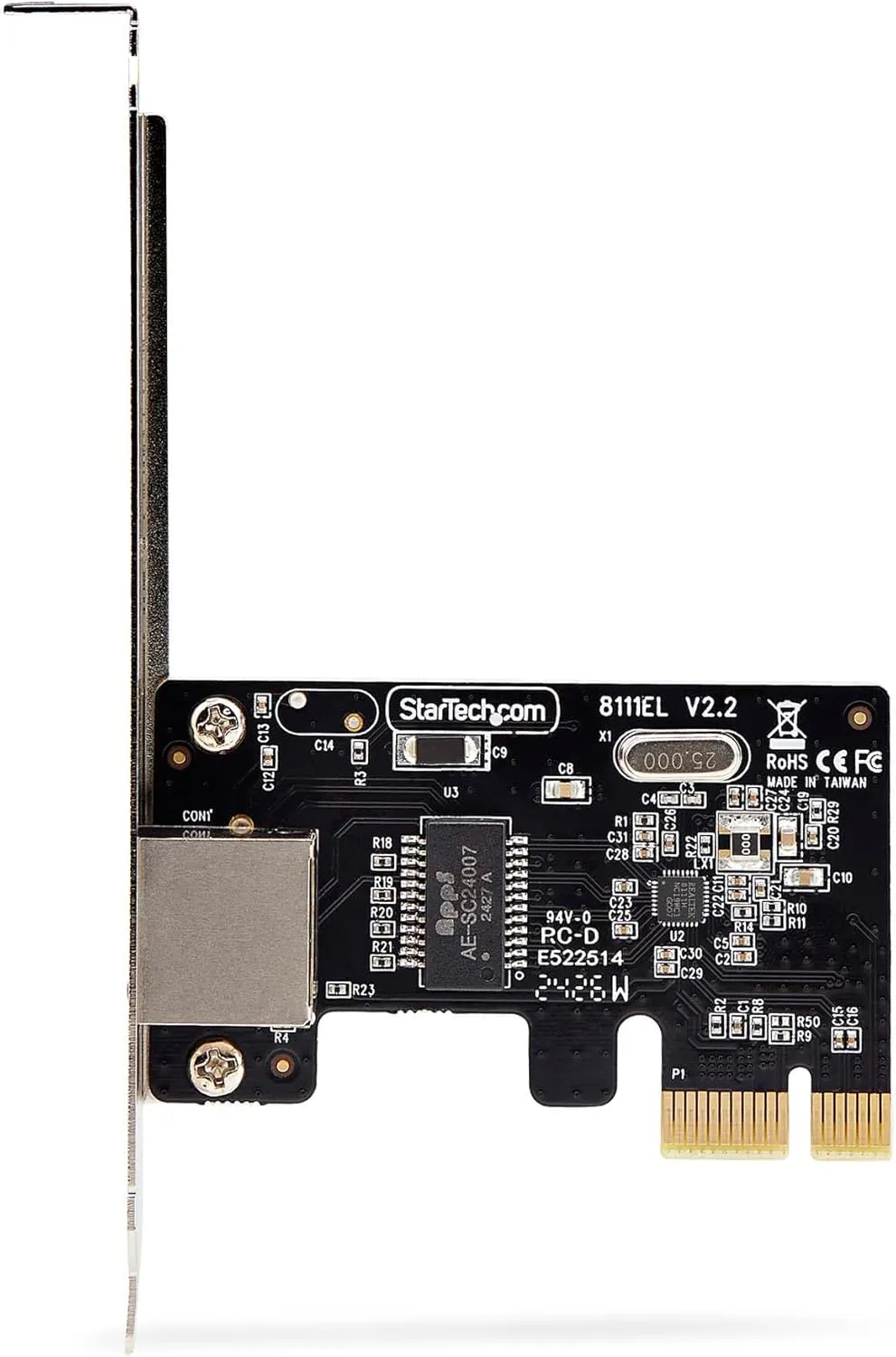 StarTech.com 1-Port Gigabit PCIe Network Adapter Card, PCI Express LAN Card, NIC, Realtek RTL8111H, TAA Compliant