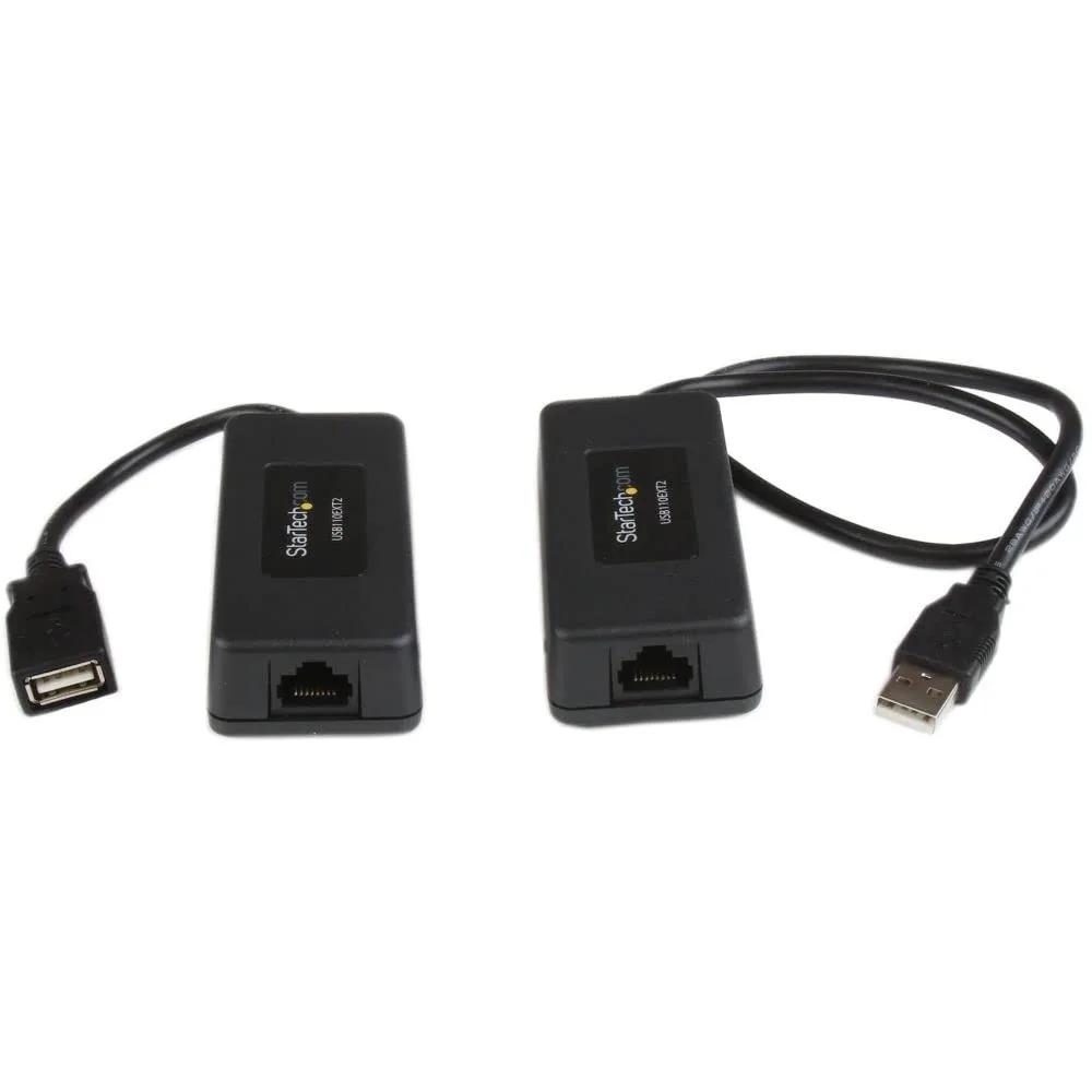 StarTech.com 1-Port USB 1.1 Extender – Up to 131 ft (40 m) Over Cat5/Cat6 Extension