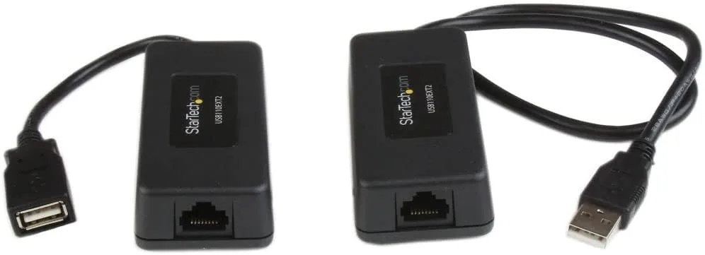 StarTech.com 1-Port USB 1.1 Extender – Up to 131 ft (40 m) Over Cat5/Cat6 Extension