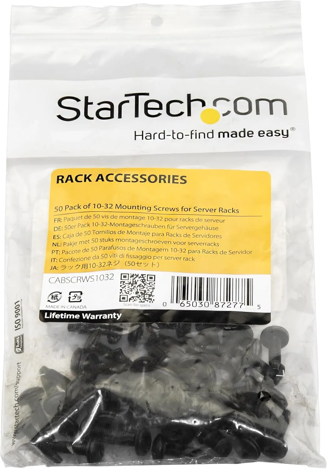 StarTech.com Mounting Screws and Cage Nuts for Server Rack & Cabinet