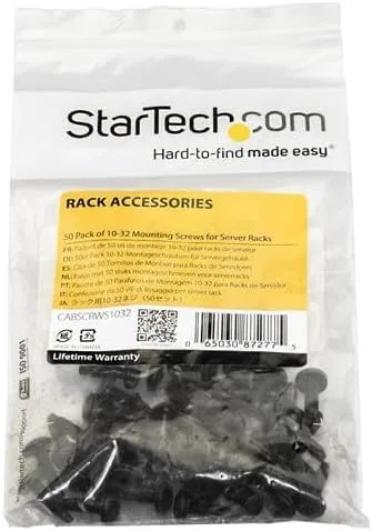 StarTech.com Mounting Screws and Cage Nuts for Server Rack & Cabinet