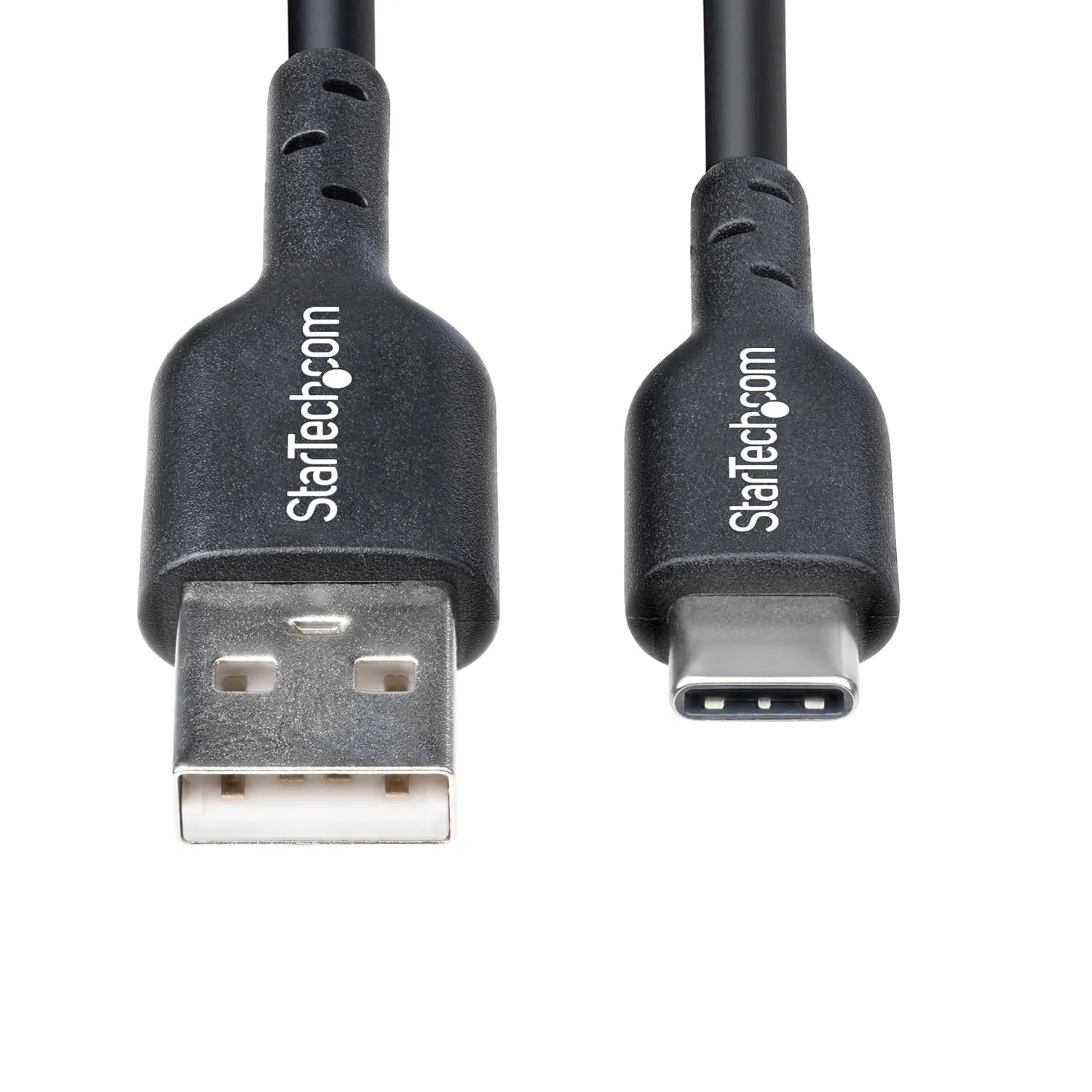 StarTech.com 1ft (30cm) USB-A to USB-C Charging Cable, Charge & Sync, 3A, USB 2.0, TPE Jacket, Black USB Charging Cord