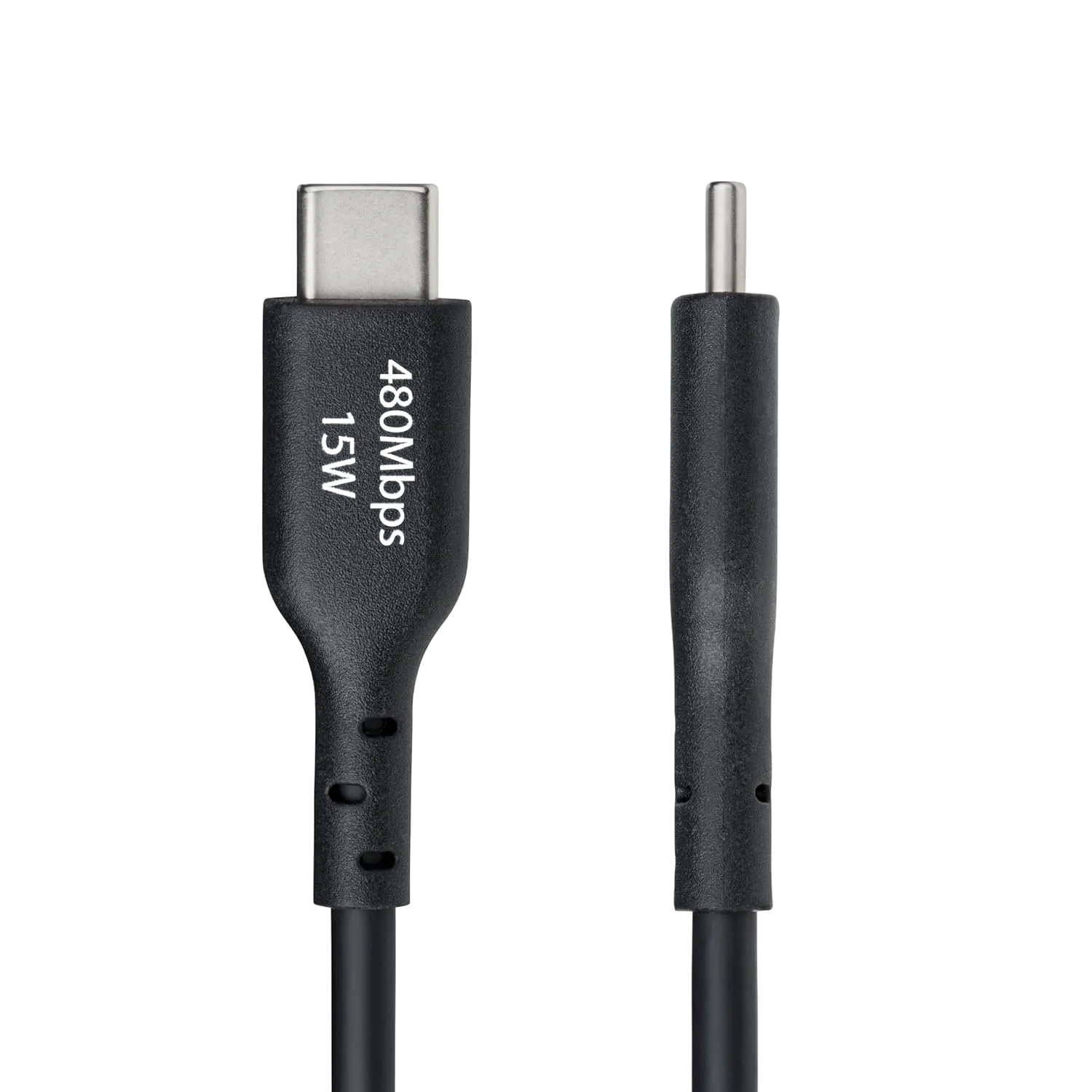 StarTech.com 1ft (30cm) USB-A to USB-C Charging Cable, Charge & Sync, 3A, USB 2.0, TPE Jacket, Black USB Charging Cord