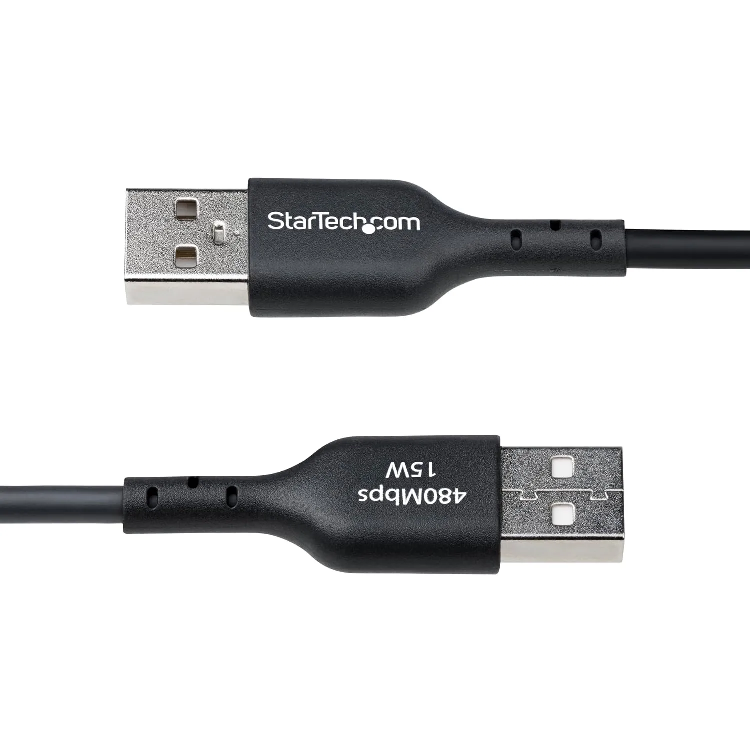 StarTech.com 1ft (30cm) USB-A to USB-C Charging Cable, Charge & Sync, 3A, USB 2.0, TPE Jacket, Black USB Charging Cord