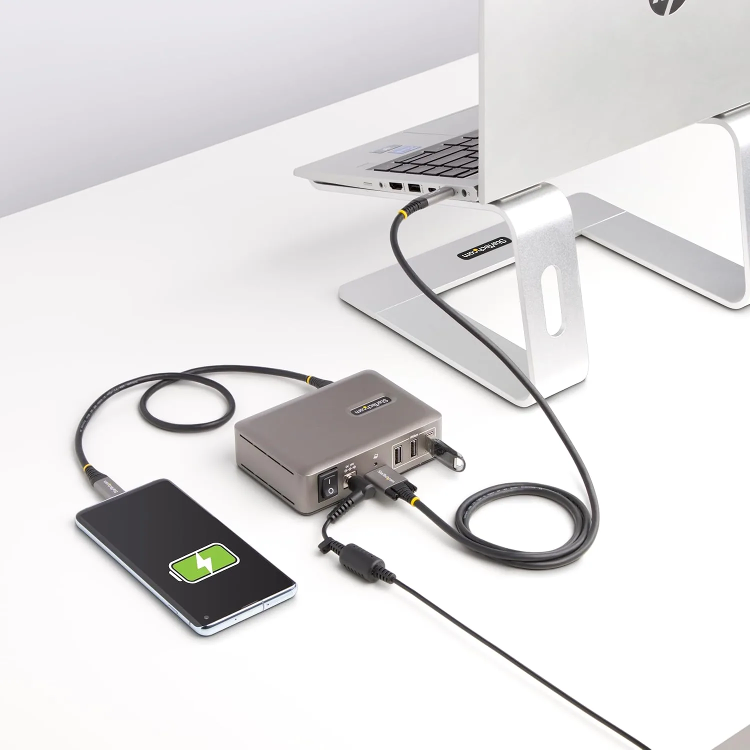 StarTech.com 10-Port USB-C Hub - 8X USB-A/2x USB-C - Self-Powered w/65W Power Supply - USB 3.1 10Gbps - Desktop/Laptop USB Hub w/USB-IF Certified 3ft Locking Cable, USB C Splitter, TAA
