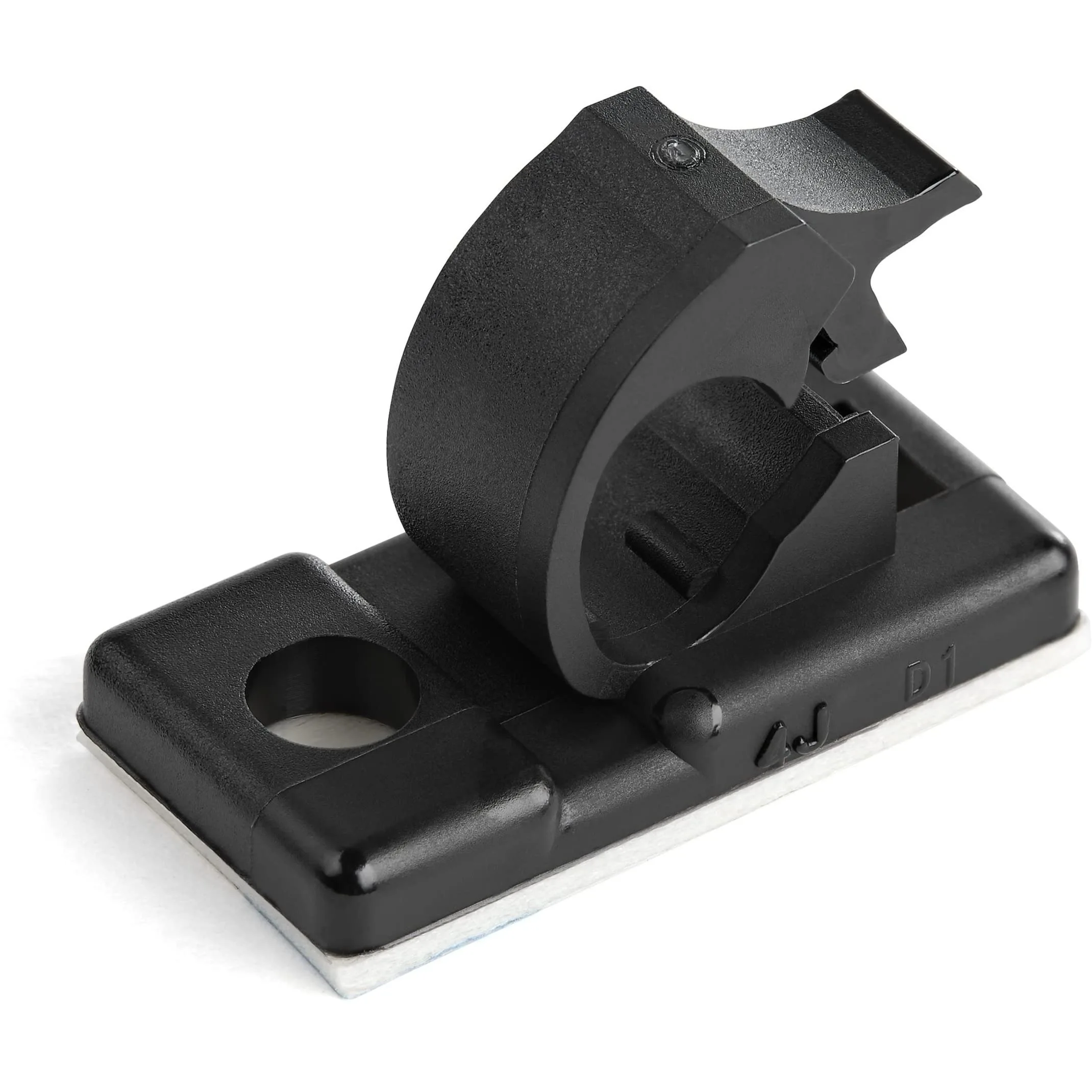 StarTech.com 100 Adhesive Cable Management Clips Black - Nylon Self-Adhesive Clamps UL94 V-2
