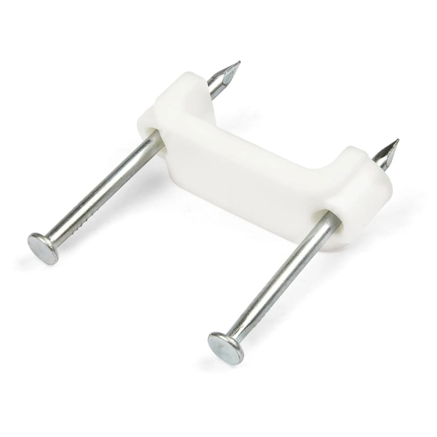StarTech.com 100 Pack Cable Clips with Nails - Two Steel Nails - Reusable Nail-in Clamps - Brick/Drywall Cable Fasteners