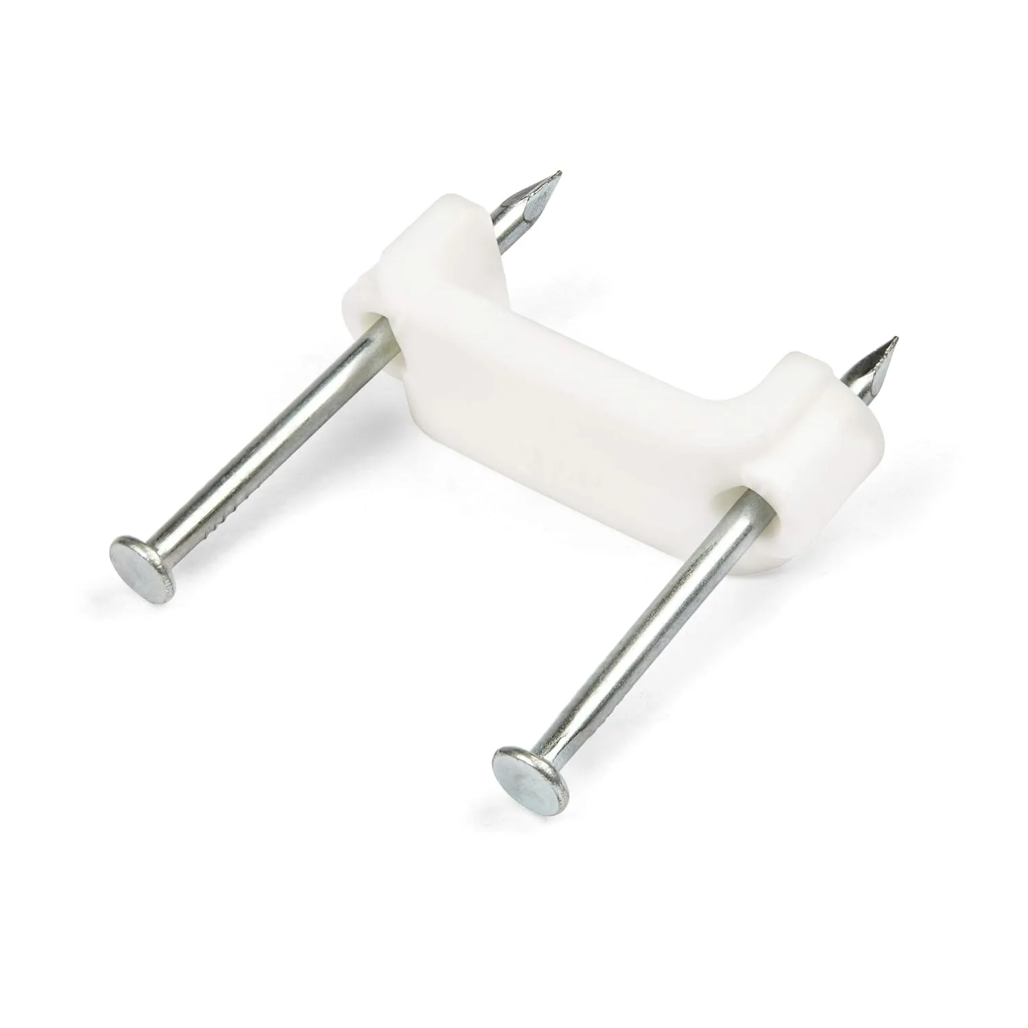StarTech.com 100 Pack Cable Clips with Nails - Two Steel Nails - Reusable Nail-in Clamps - Brick/Drywall Cable Fasteners