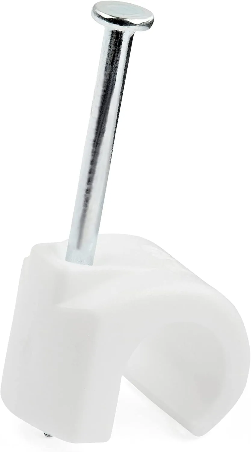 StarTech.com 100 Pack Large Cable Clips with Nail - Reusable - Nail-in Clamps - Wire Holding Clips