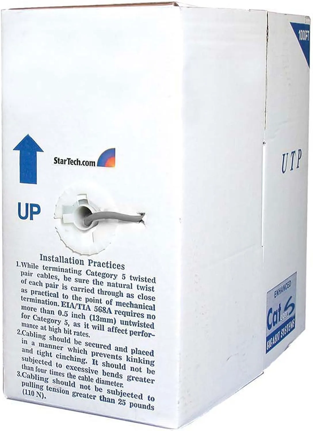 STARTECH.COM 1000 ft Bulk Ethernet Cable (Cat5e & Cat6)