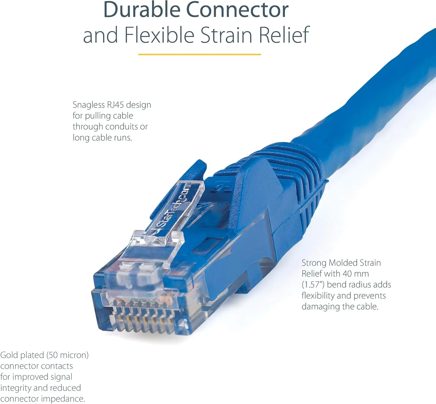 StarTech.com CAT6 Snagless RJ45 Ethernet Patch Cable