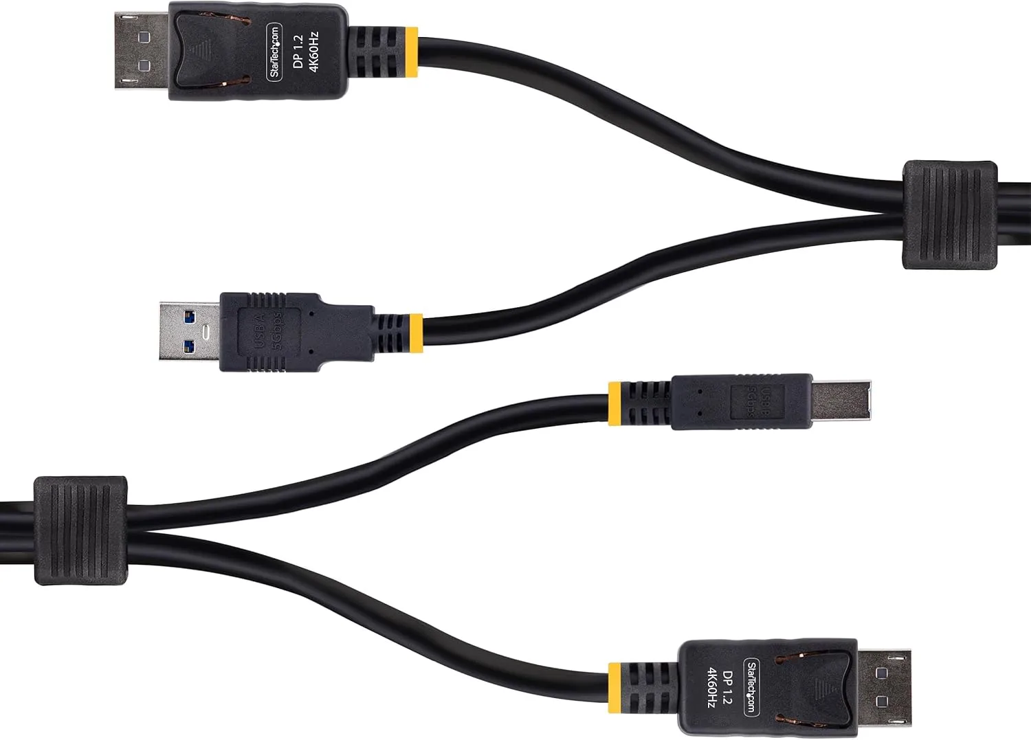 StarTech.com 10ft (3m) DisplayPort and USB 5Gbps KVM Cable, 4K 60Hz, Universal Compatible DP/USB Combo Cable for KVM Switches