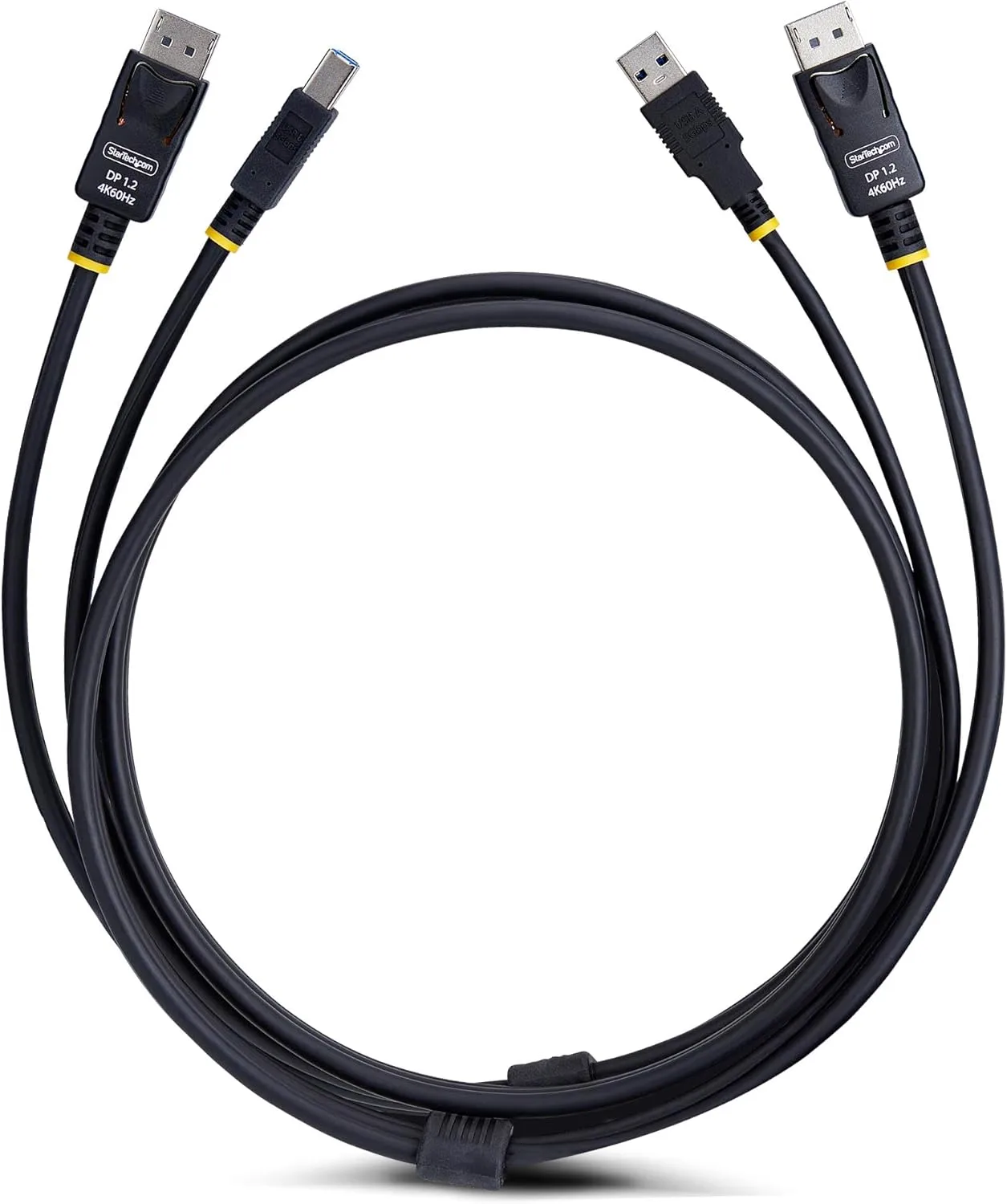 StarTech.com 10ft (3m) DisplayPort and USB 5Gbps KVM Cable, 4K 60Hz, Universal Compatible DP/USB Combo Cable for KVM Switches