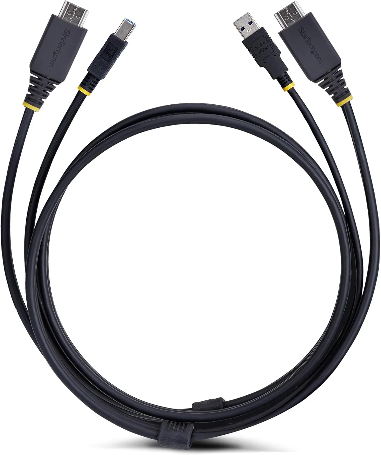 StarTech.com 10ft (3m) HDMI and USB 5Gbps KVM Cable, 4K 60Hz, HDMI 2.0 and USB Combo Cable for KVM Switch